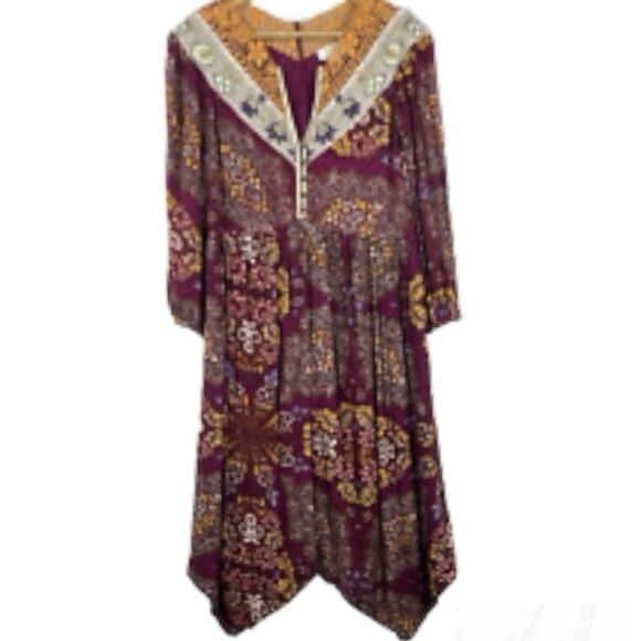 Maeve by Anthropologie Meredith Embroidered Maxi Dress Size Extra Small - Picture 5 of 15